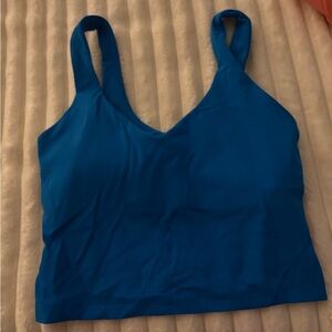 blue lulu lemon align tank, size 4, worn once